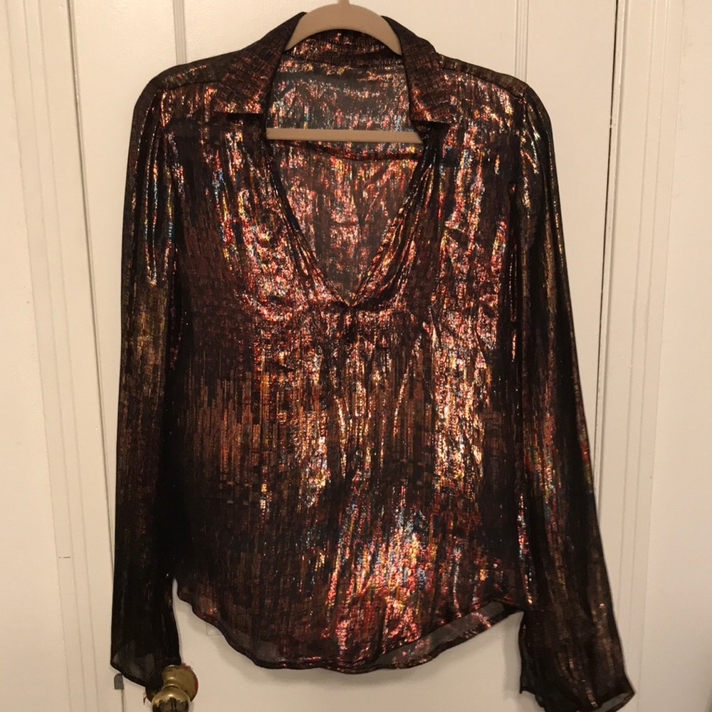 DOPE lurex vintage blouse. 70’s S